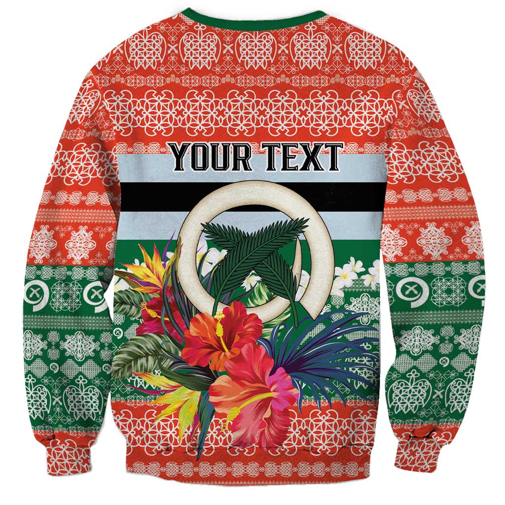 Personalised Penama Joyeux Noel Sweatshirt Proud To Be a Ni-Van Sand Drawing Art LT9 - Polynesian Pride