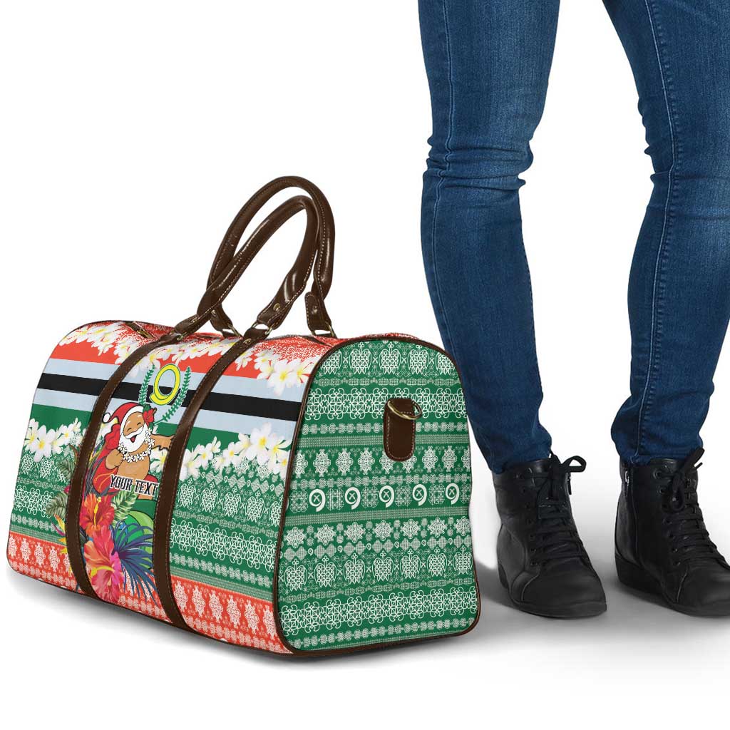 Personalised Penama Joyeux Noel Travel Bag Proud To Be a Ni-Van Sand Drawing Art - Polynesian Pride