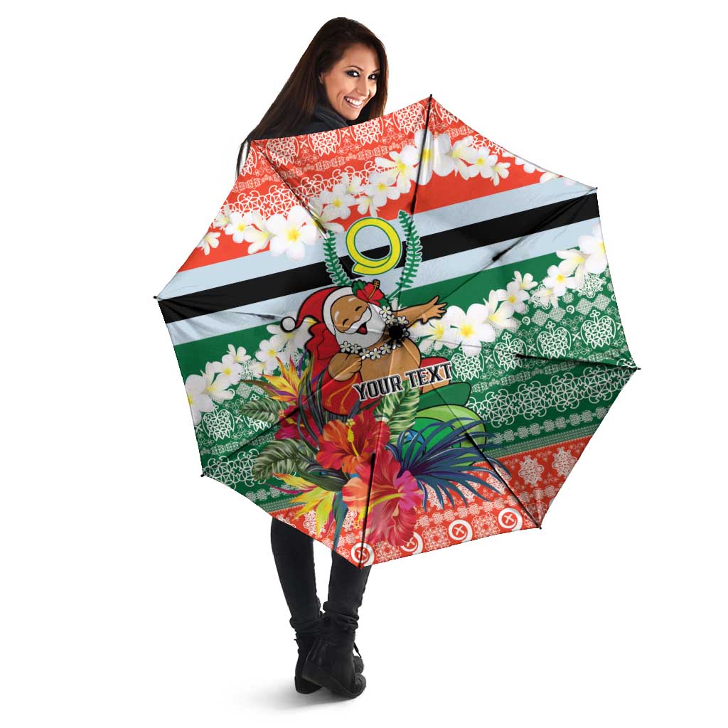 Personalised Penama Joyeux Noel Umbrella Proud To Be a Ni-Van Sand Drawing Art - Polynesian Pride