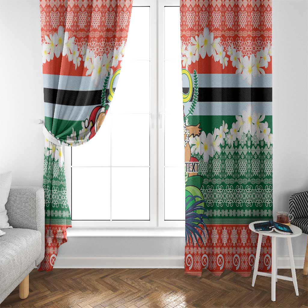 Personalised Penama Joyeux Noel Window Curtain Proud To Be a Ni-Van Sand Drawing Art - Polynesian Pride
