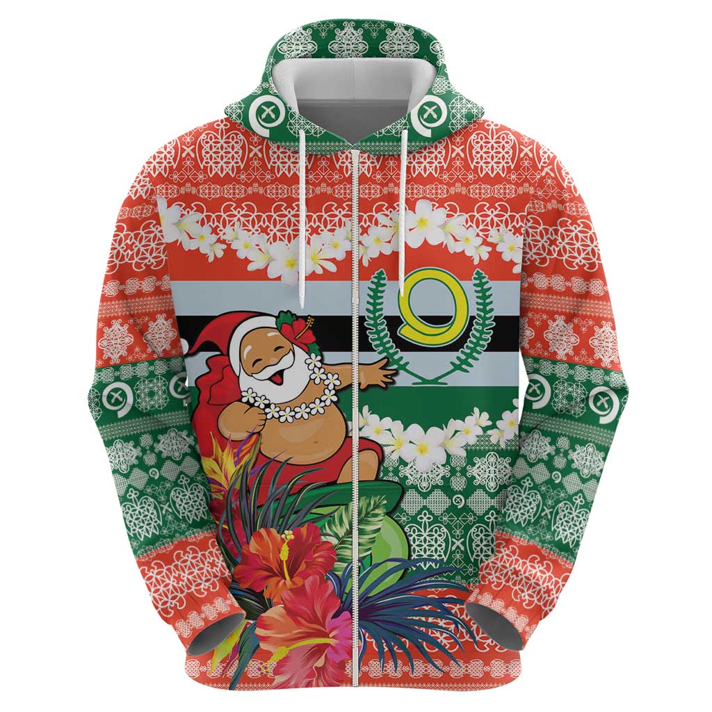 Personalised Penama Joyeux Noel Zip Hoodie Proud To Be a Ni-Van Sand Drawing Art - Polynesian Pride