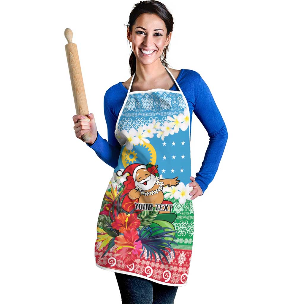 Personalised Sanma Joyeux Noel Apron Proud To Be a Ni-Van Sand Drawing Art LT9 - Polynesian Pride