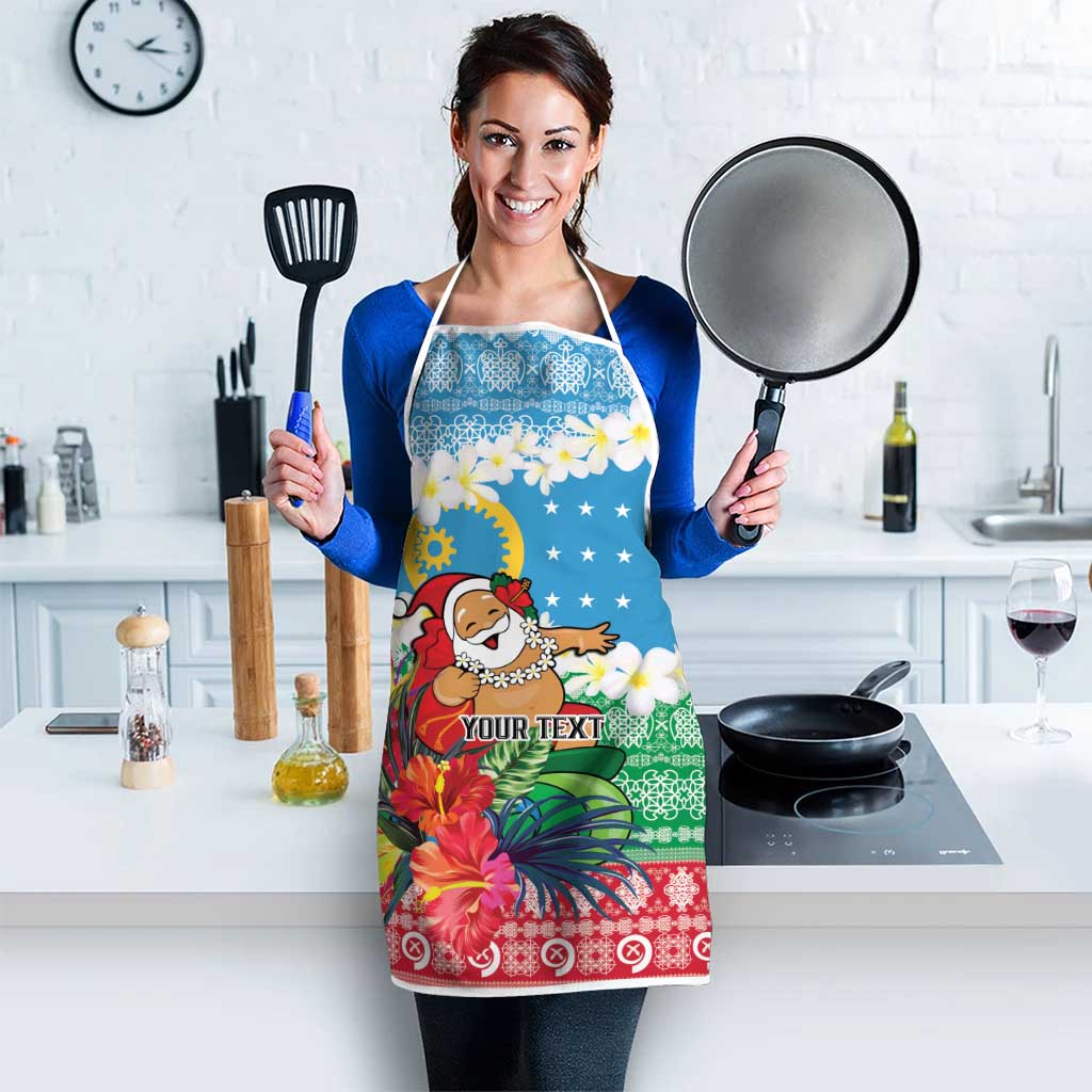 Personalised Sanma Joyeux Noel Apron Proud To Be a Ni-Van Sand Drawing Art LT9 - Polynesian Pride