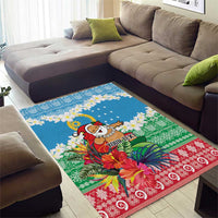 Personalised Sanma Joyeux Noel Area Rug Proud To Be a Ni-Van Sand Drawing Art - Polynesian Pride