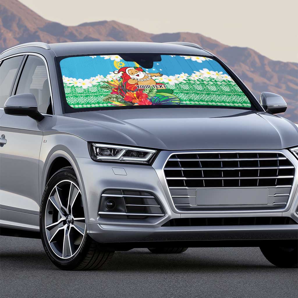 Personalised Sanma Joyeux Noel Auto Sun Shade Proud To Be a Ni-Van Sand Drawing Art - Polynesian Pride