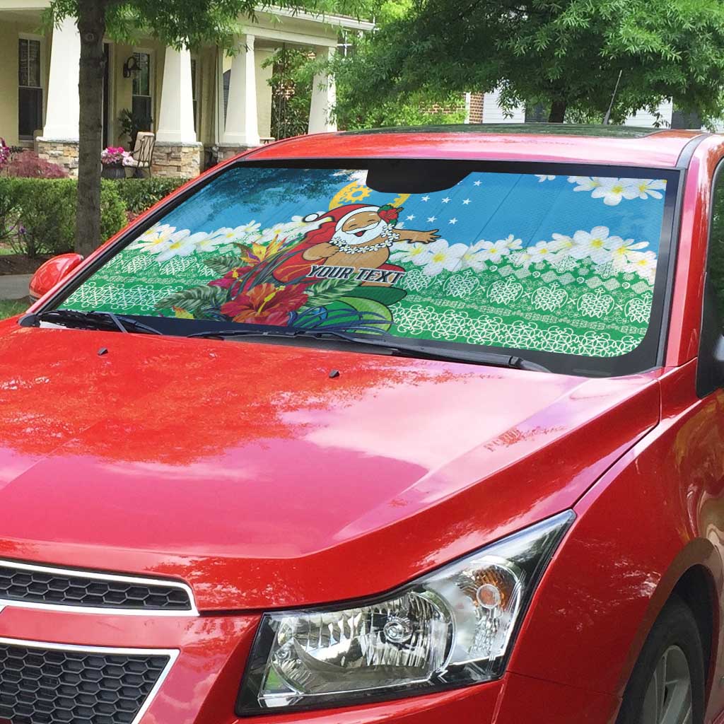 Personalised Sanma Joyeux Noel Auto Sun Shade Proud To Be a Ni-Van Sand Drawing Art - Polynesian Pride