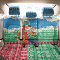 Personalised Sanma Joyeux Noel Back Car Seat Cover Proud To Be a Ni-Van Sand Drawing Art - Polynesian Pride