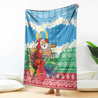 Personalised Sanma Joyeux Noel Blanket Proud To Be a Ni-Van Sand Drawing Art - Polynesian Pride