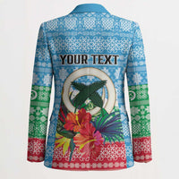 Personalised Sanma Joyeux Noel Blazer Proud To Be a Ni-Van Sand Drawing Art LT9 - Polynesian Pride