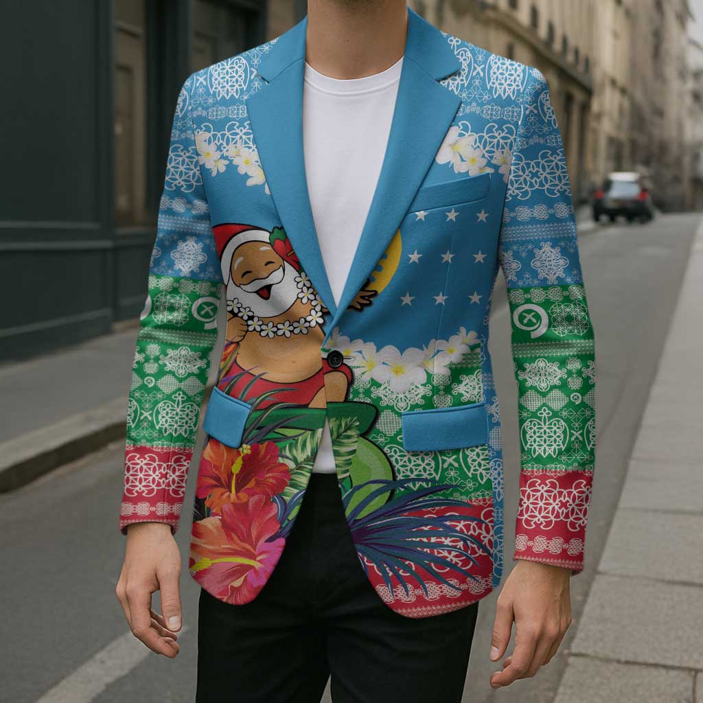 Personalised Sanma Joyeux Noel Blazer Proud To Be a Ni-Van Sand Drawing Art LT9 - Polynesian Pride
