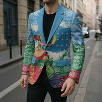 Personalised Sanma Joyeux Noel Blazer Proud To Be a Ni-Van Sand Drawing Art LT9 - Polynesian Pride