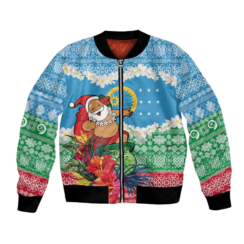 Personalised Sanma Joyeux Noel Bomber Jacket Proud To Be a Ni-Van Sand Drawing Art - Polynesian Pride