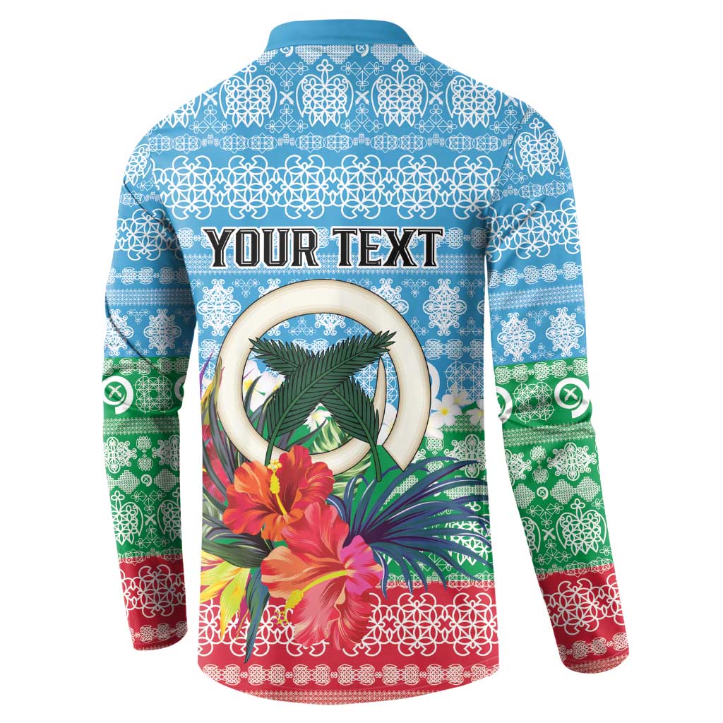 Personalised Sanma Joyeux Noel Button Sweatshirt Proud To Be a Ni-Van Sand Drawing Art LT9 - Polynesian Pride