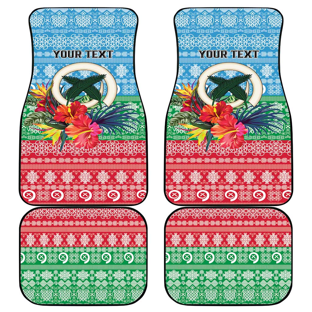 Personalised Sanma Joyeux Noel Car Mats Proud To Be a Ni-Van Sand Drawing Art LT9 - Polynesian Pride