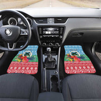 Personalised Sanma Joyeux Noel Car Mats Proud To Be a Ni-Van Sand Drawing Art LT9 Set 2pcs - Front Blue - Polynesian Pride