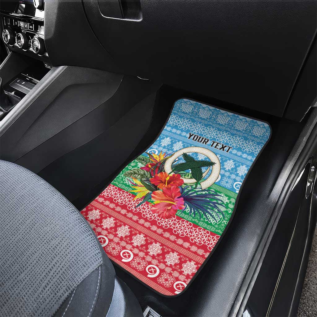 Personalised Sanma Joyeux Noel Car Mats Proud To Be a Ni-Van Sand Drawing Art LT9 - Polynesian Pride