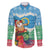 Personalised Sanma Joyeux Noel Family Matching Long Sleeve Bodycon Dress and Hawaiian Shirt Proud To Be a Ni-Van Sand Drawing Art - Polynesian Pride