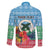 Personalised Sanma Joyeux Noel Family Matching Long Sleeve Bodycon Dress and Hawaiian Shirt Proud To Be a Ni-Van Sand Drawing Art - Polynesian Pride