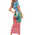 Personalised Sanma Joyeux Noel Family Matching Short Sleeve Bodycon Dress and Hawaiian Shirt Proud To Be a Ni-Van Sand Drawing Art - Polynesian Pride