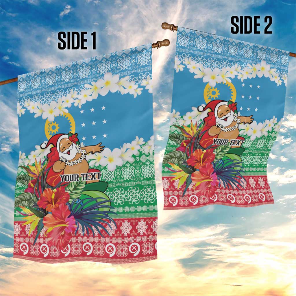 Personalised Sanma Joyeux Noel Garden Flag Proud To Be a Ni-Van Sand Drawing Art - Polynesian Pride