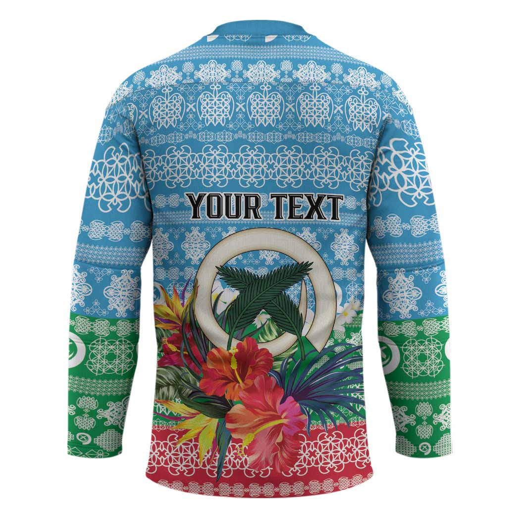 Personalised Sanma Joyeux Noel Hockey Jersey Proud To Be a Ni-Van Sand Drawing Art LT9 - Polynesian Pride