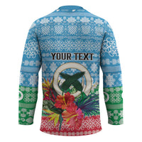 Personalised Sanma Joyeux Noel Hockey Jersey Proud To Be a Ni-Van Sand Drawing Art LT9 - Polynesian Pride