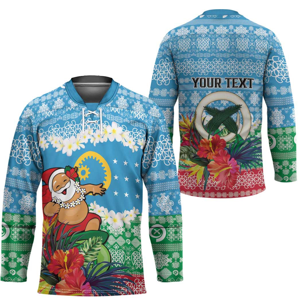 Personalised Sanma Joyeux Noel Hockey Jersey Proud To Be a Ni-Van Sand Drawing Art LT9 - Polynesian Pride