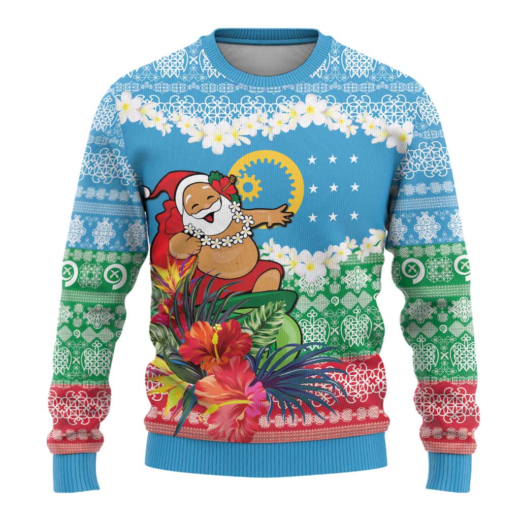 Personalised Sanma Joyeux Noel Ugly Christmas Sweater Proud To Be a Ni-Van Sand Drawing Art - Polynesian Pride