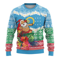 Personalised Sanma Joyeux Noel Ugly Christmas Sweater Proud To Be a Ni-Van Sand Drawing Art - Polynesian Pride