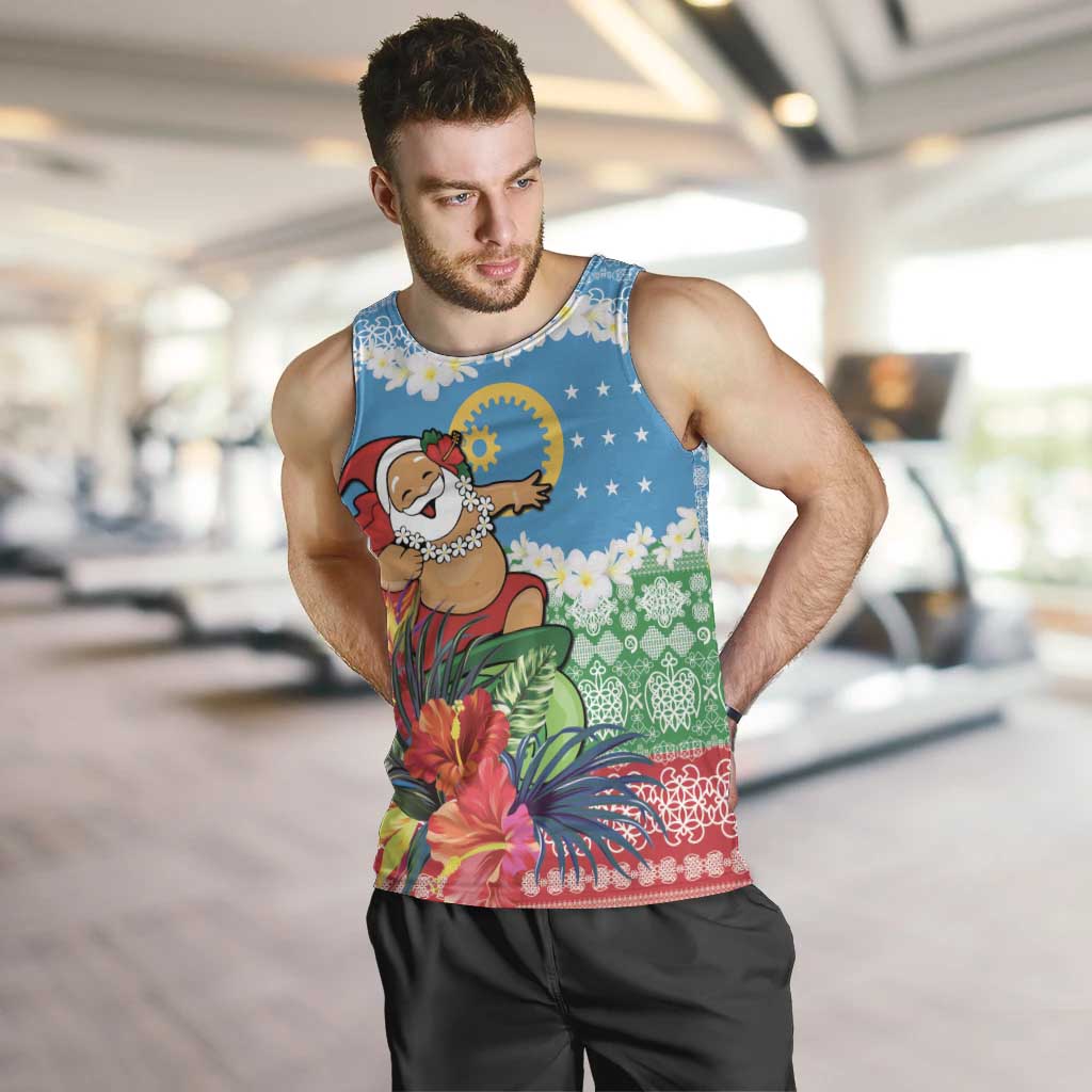Personalised Sanma Joyeux Noel Men Tank Top Proud To Be a Ni-Van Sand Drawing Art - Polynesian Pride
