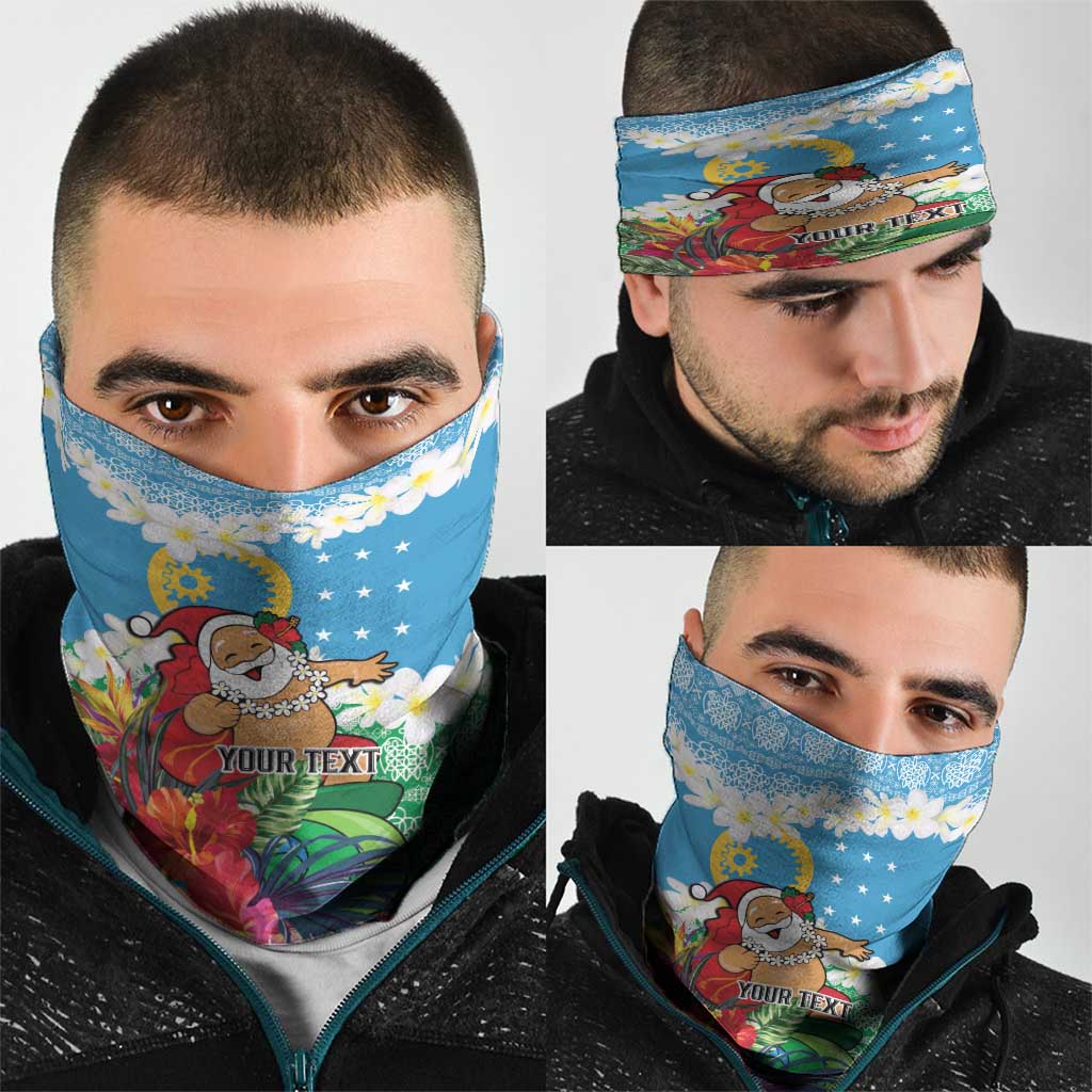 Personalised Sanma Joyeux Noel Neck Gaiter Proud To Be a Ni-Van Sand Drawing Art - Polynesian Pride