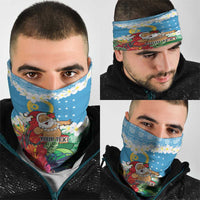 Personalised Sanma Joyeux Noel Neck Gaiter Proud To Be a Ni-Van Sand Drawing Art - Polynesian Pride