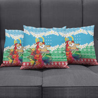 Personalised Sanma Joyeux Noel Pillow Cover Proud To Be a Ni-Van Sand Drawing Art - Polynesian Pride
