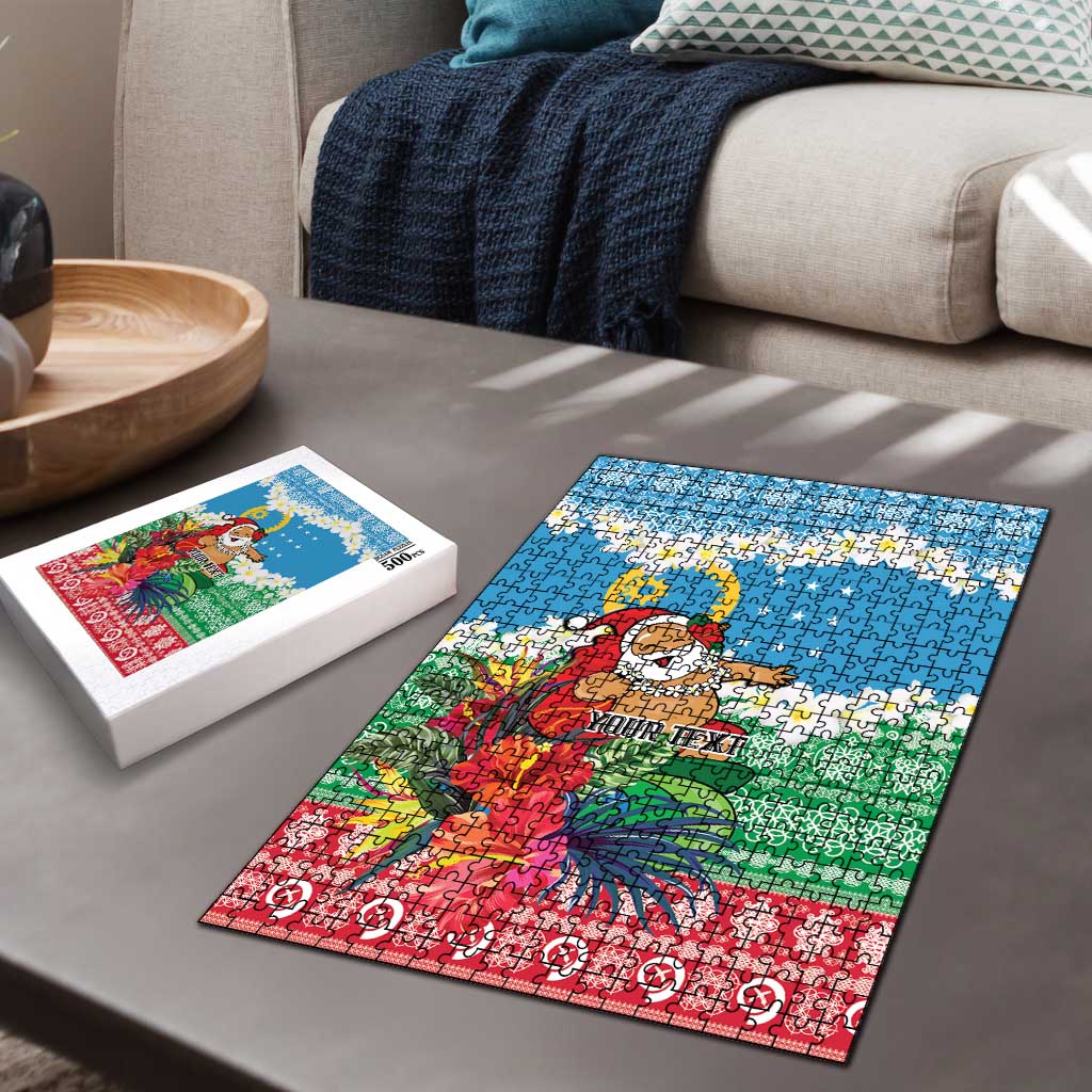 Personalised Sanma Joyeux Noel Puzzle Proud To Be a Ni-Van Sand Drawing Art LT9 - Polynesian Pride