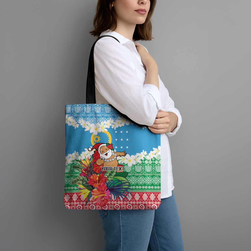 Personalised Sanma Joyeux Noel Tote Bag Proud To Be a Ni-Van Sand Drawing Art - Polynesian Pride