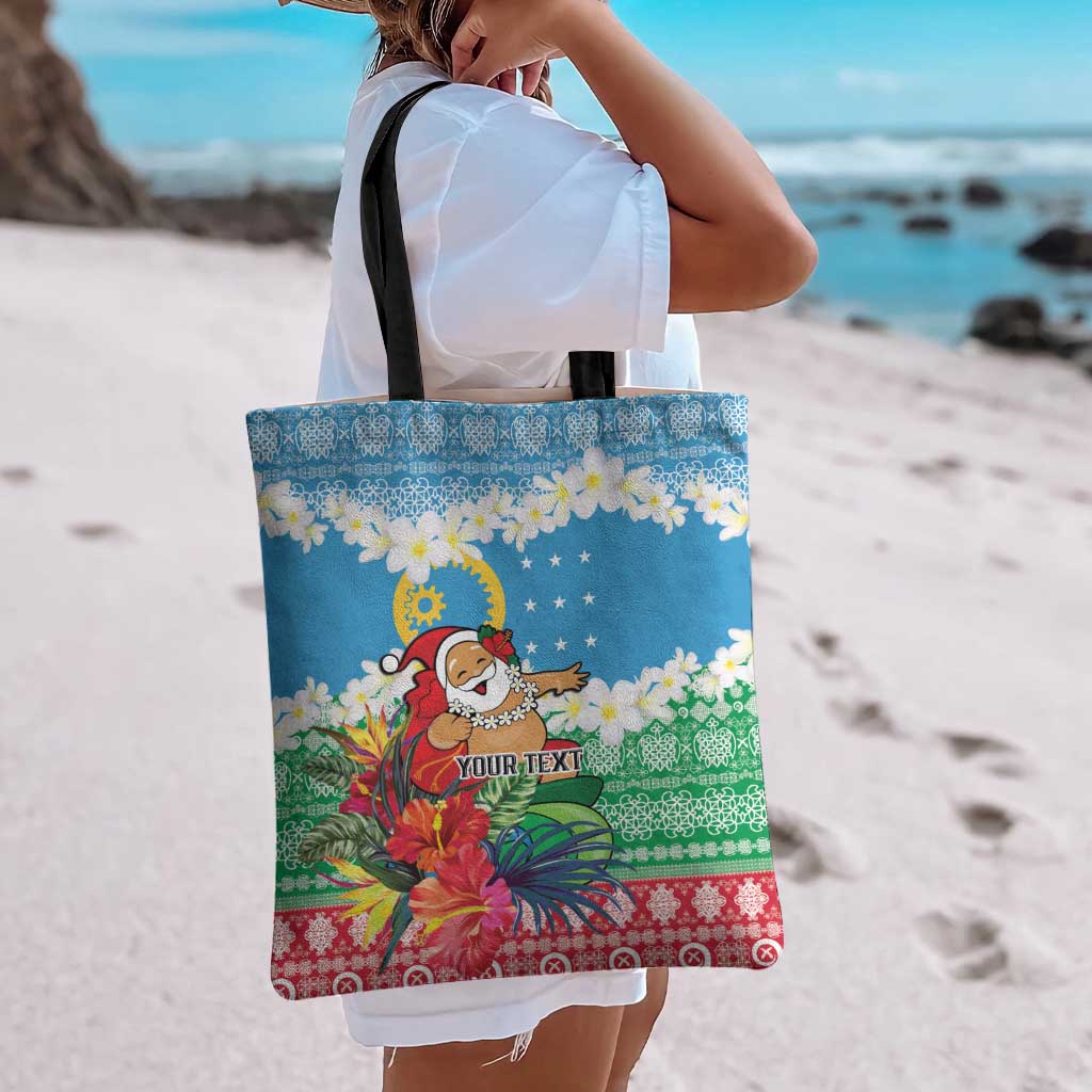 Personalised Sanma Joyeux Noel Tote Bag Proud To Be a Ni-Van Sand Drawing Art - Polynesian Pride