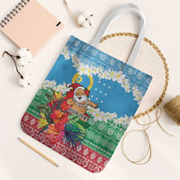 Personalised Sanma Joyeux Noel Tote Bag Proud To Be a Ni-Van Sand Drawing Art - Polynesian Pride