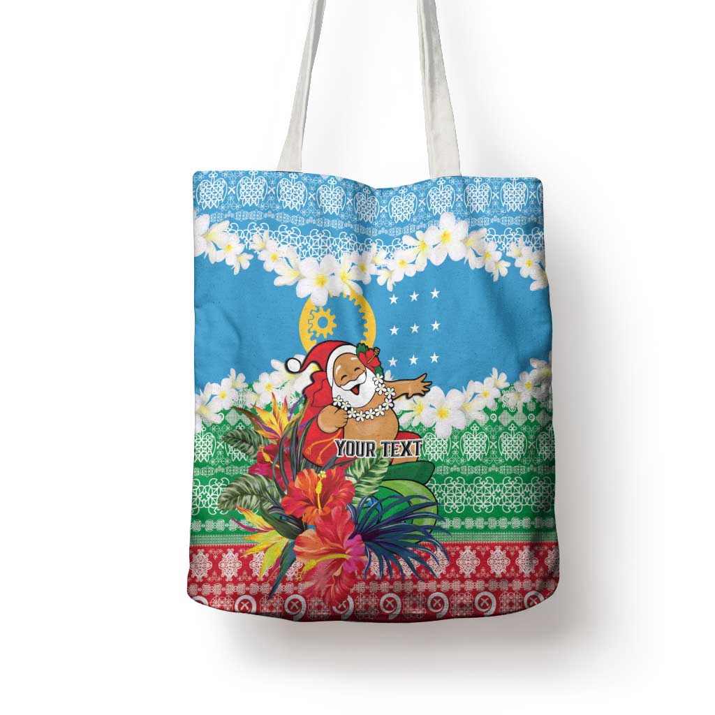 Personalised Sanma Joyeux Noel Tote Bag Proud To Be a Ni-Van Sand Drawing Art - Polynesian Pride