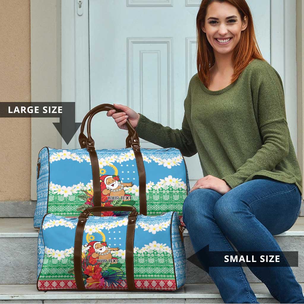 Personalised Sanma Joyeux Noel Travel Bag Proud To Be a Ni-Van Sand Drawing Art - Polynesian Pride