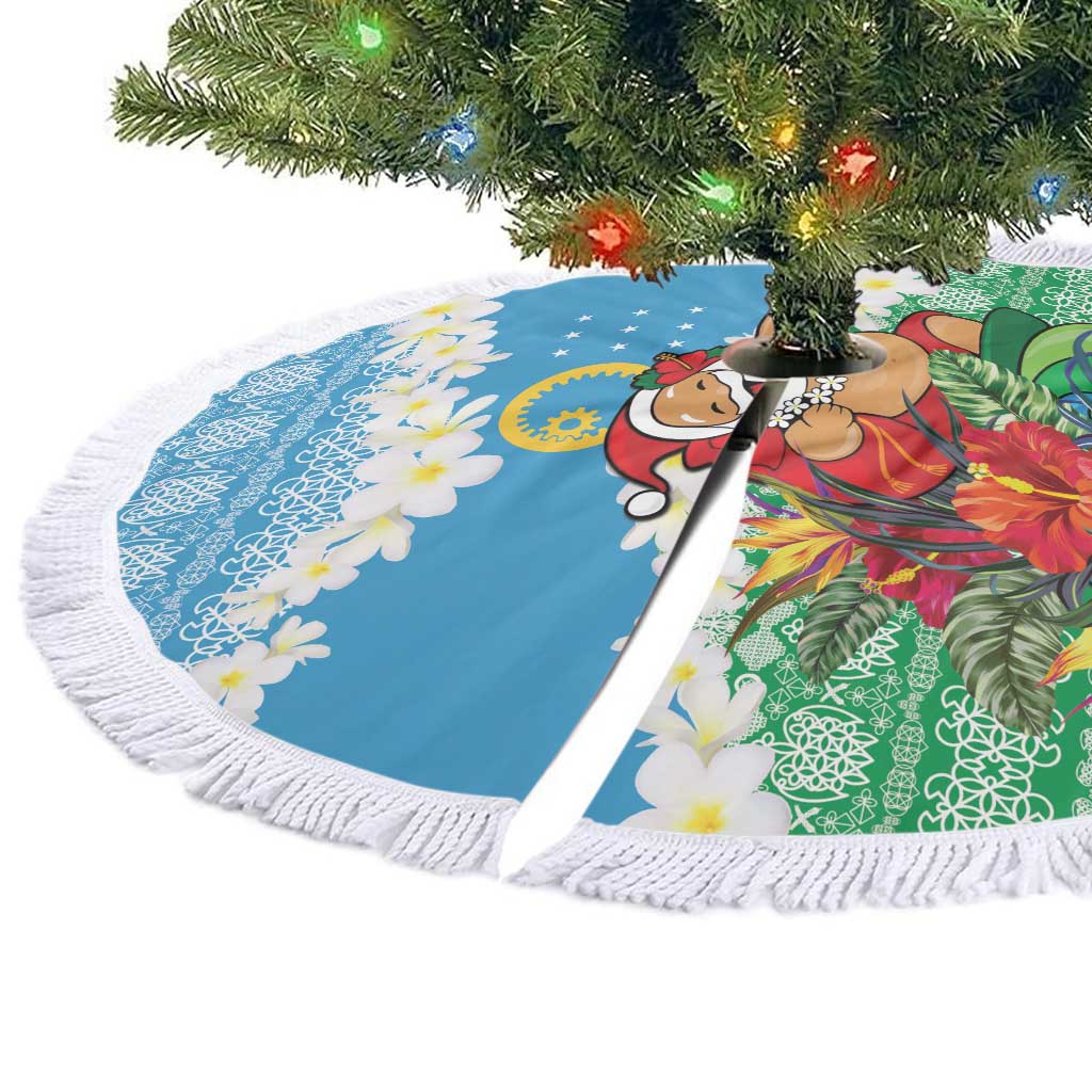 Sanma Joyeux Noel Tree Skirt Proud To Be a Ni-Van Sand Drawing Art LT9 - Polynesian Pride