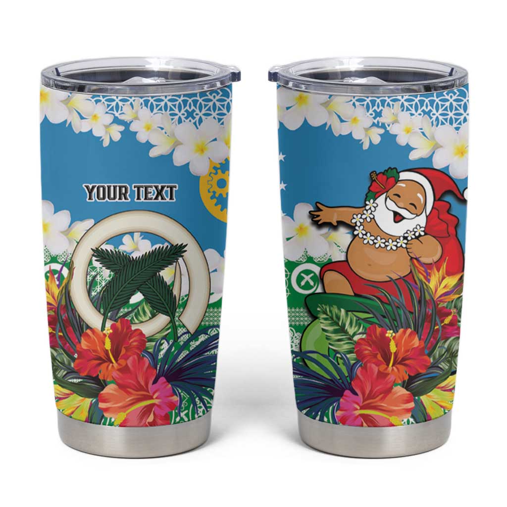 Personalised Sanma Joyeux Noel Tumbler Cup Proud To Be a Ni-Van Sand Drawing Art - Polynesian Pride