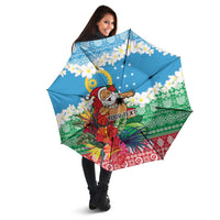 Personalised Sanma Joyeux Noel Umbrella Proud To Be a Ni-Van Sand Drawing Art - Polynesian Pride