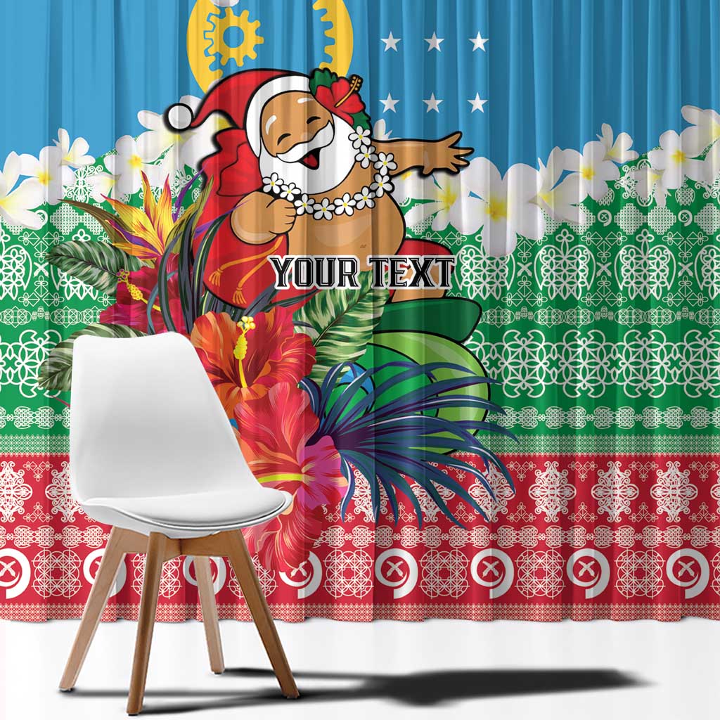 Personalised Sanma Joyeux Noel Window Curtain Proud To Be a Ni-Van Sand Drawing Art - Polynesian Pride