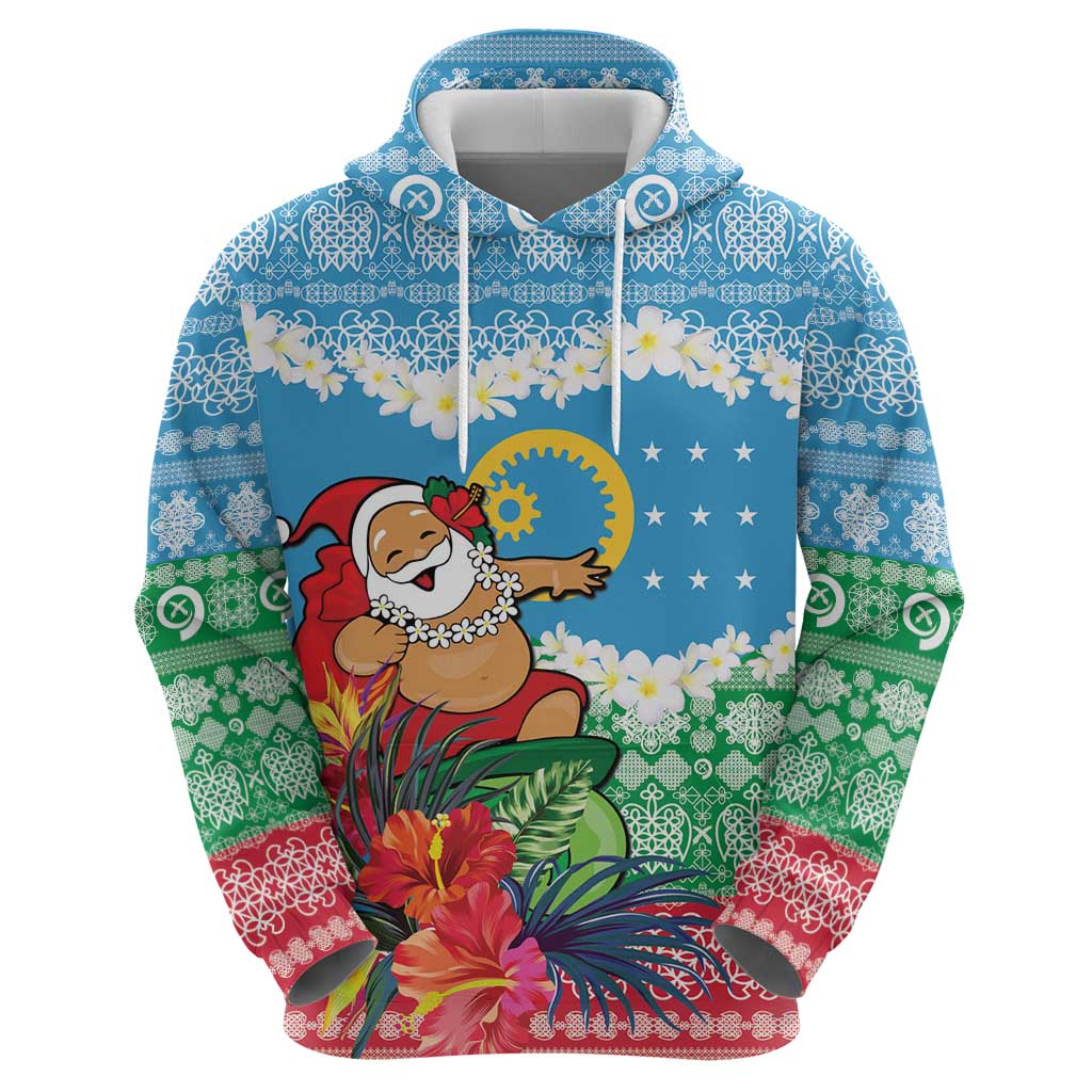 Personalised Sanma Joyeux Noel Zip Hoodie Proud To Be a Ni-Van Sand Drawing Art - Polynesian Pride