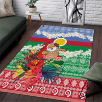 Personalised Shefa Joyeux Noel Area Rug Proud To Be a Ni-Van Sand Drawing Art - Polynesian Pride