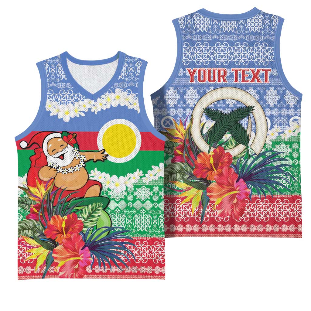 Personalised Shefa Joyeux Noel Basketball Jersey Proud To Be a Ni-Van Sand Drawing Art LT9 - Polynesian Pride