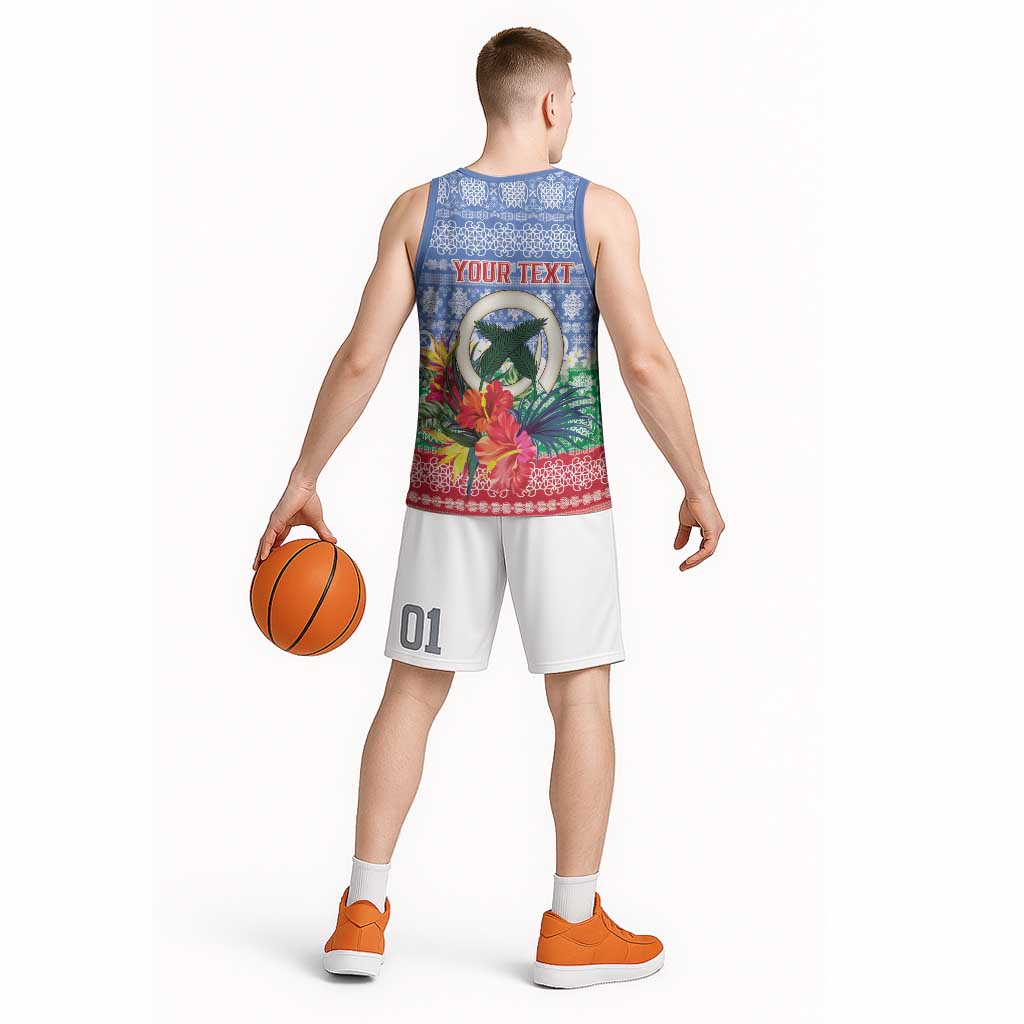 Personalised Shefa Joyeux Noel Basketball Jersey Proud To Be a Ni-Van Sand Drawing Art LT9 - Polynesian Pride