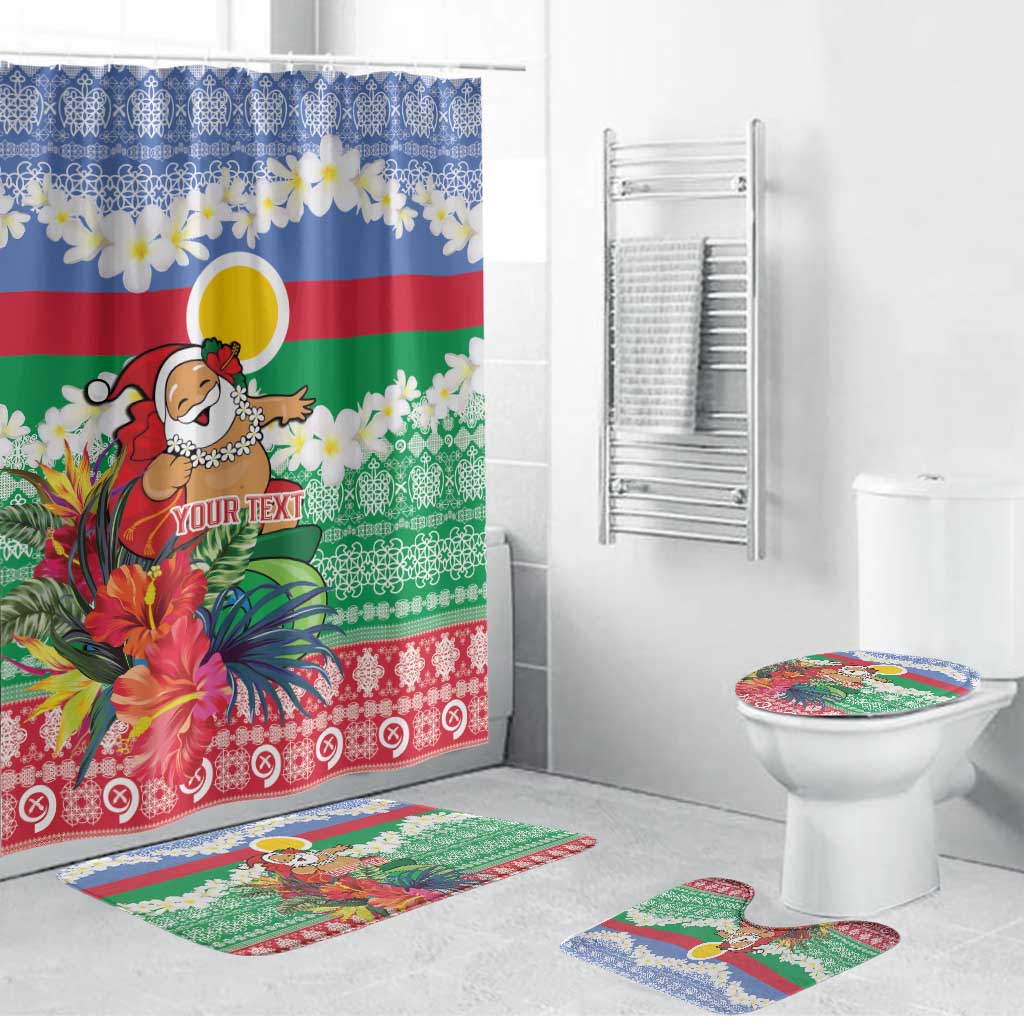 Personalised Shefa Joyeux Noel Bathroom Set Proud To Be a Ni-Van Sand Drawing Art - Polynesian Pride