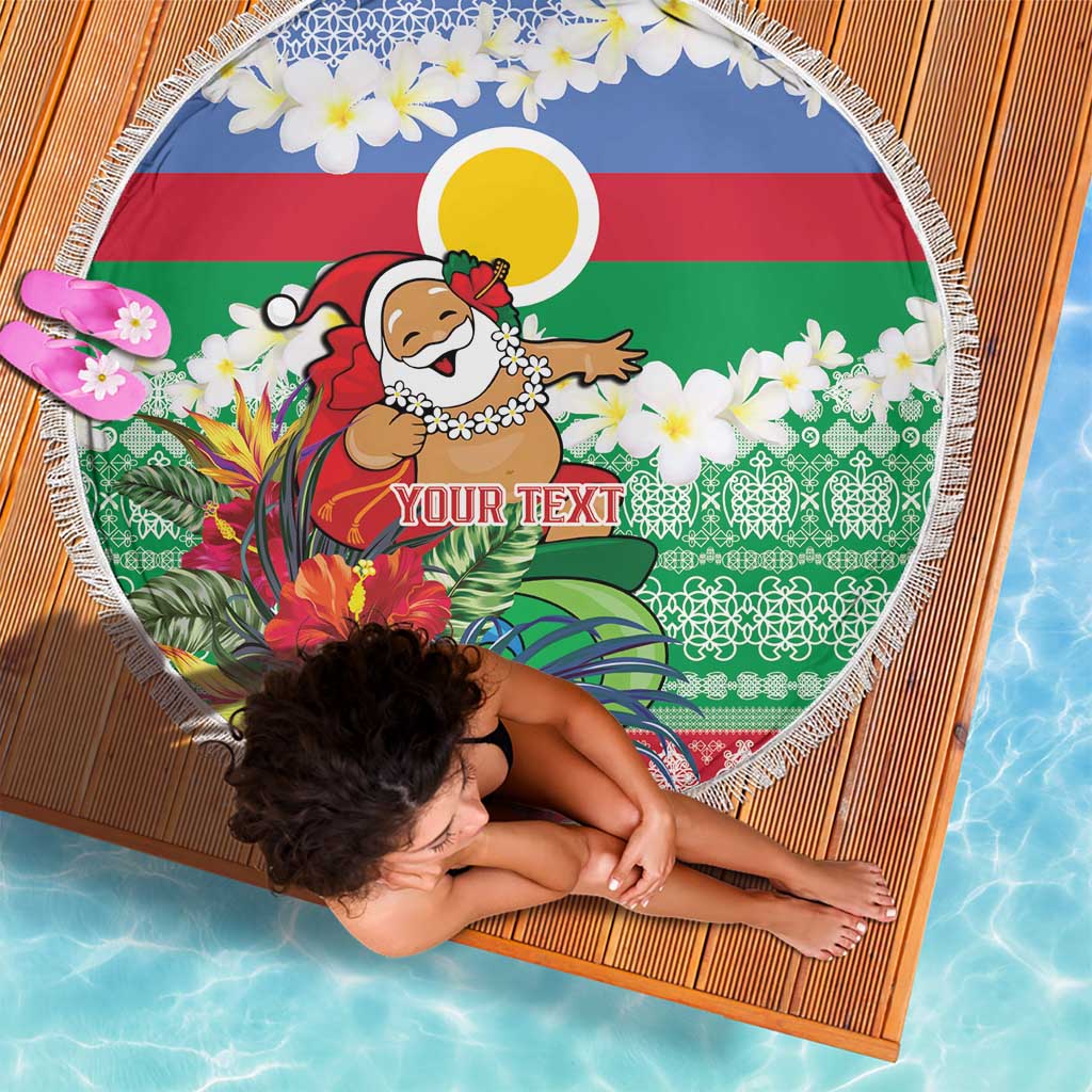 Personalised Shefa Joyeux Noel Beach Blanket Proud To Be a Ni-Van Sand Drawing Art LT9 - Polynesian Pride