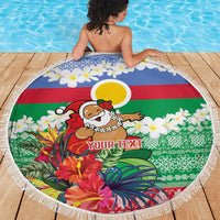 Personalised Shefa Joyeux Noel Beach Blanket Proud To Be a Ni-Van Sand Drawing Art LT9 - Polynesian Pride